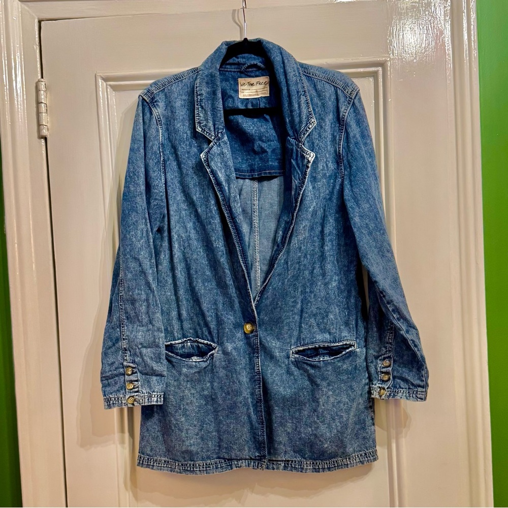 We The Free Beckett Denim Blue Jacket XS
